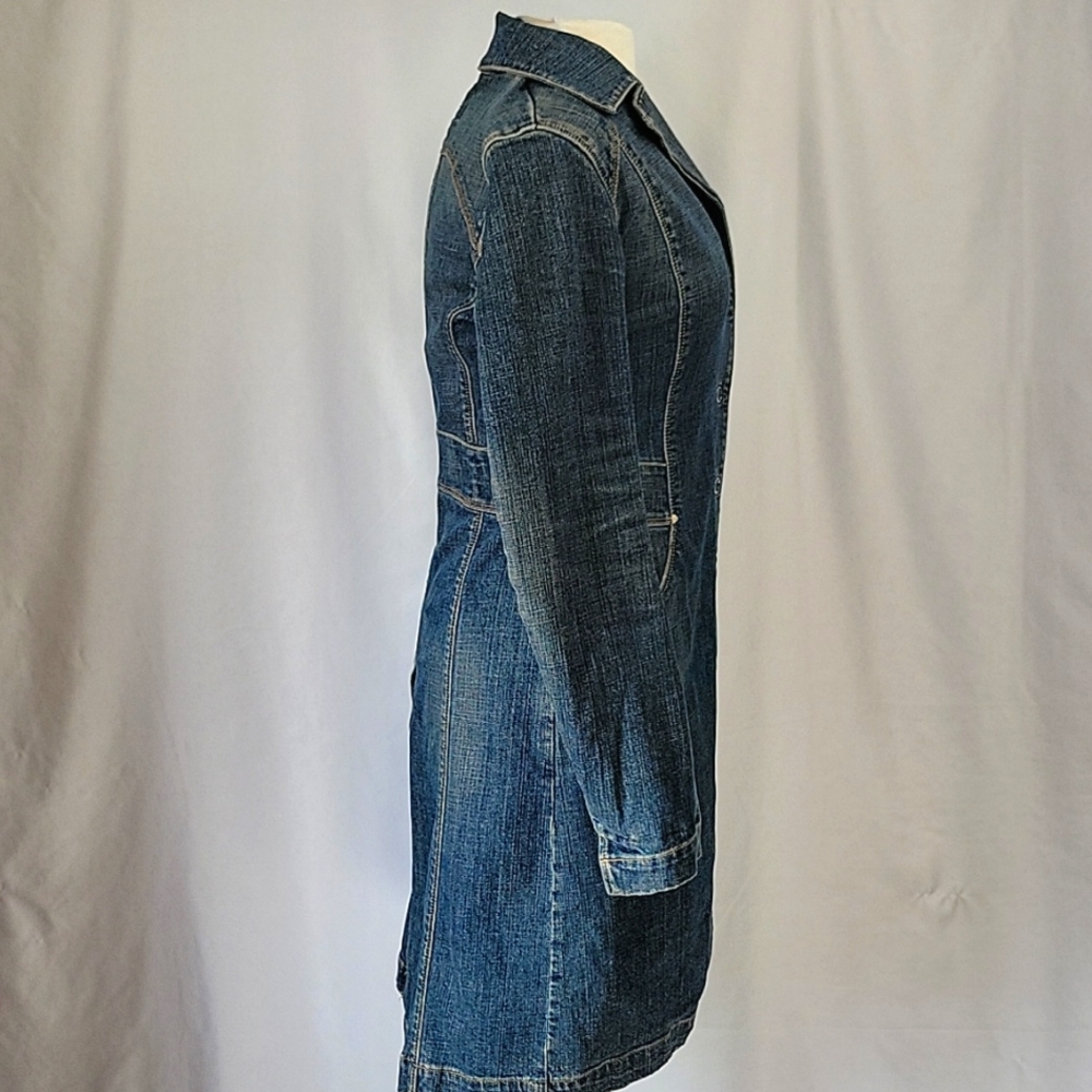 AG Adriano Goldschmied Long Denim Blazer Size Medium - Picture 6 of 14